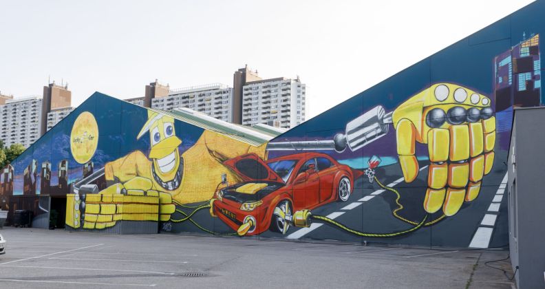 Unser Graffiti-Mural auf der Altmannsdorfer Straße