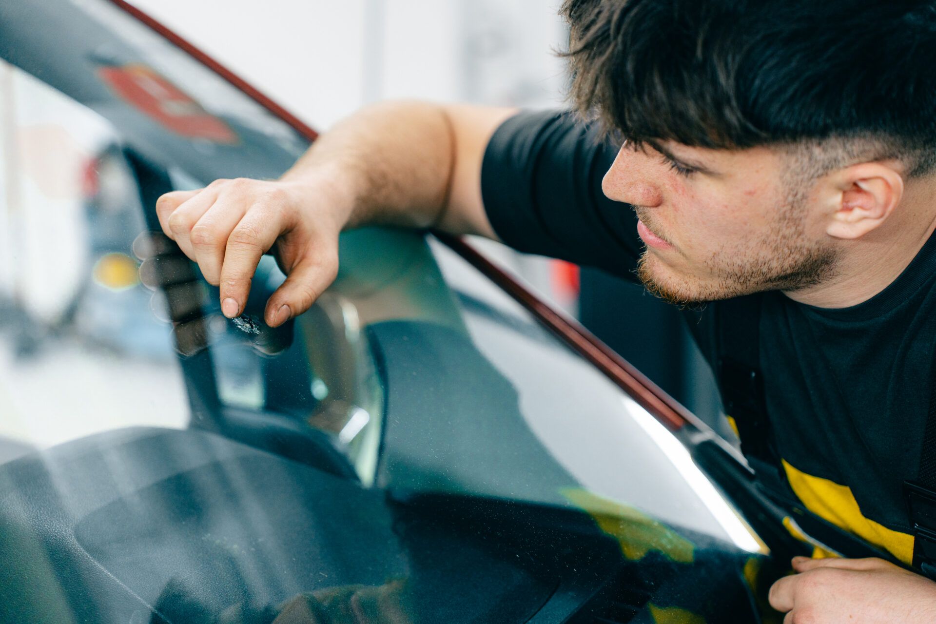 Lackreparatur am Auto