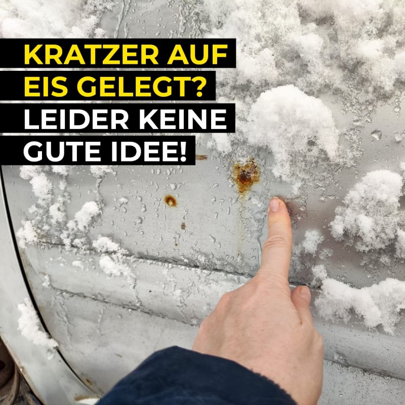 Kratzer auf Eis gelegt? Leider keine gute Idee.