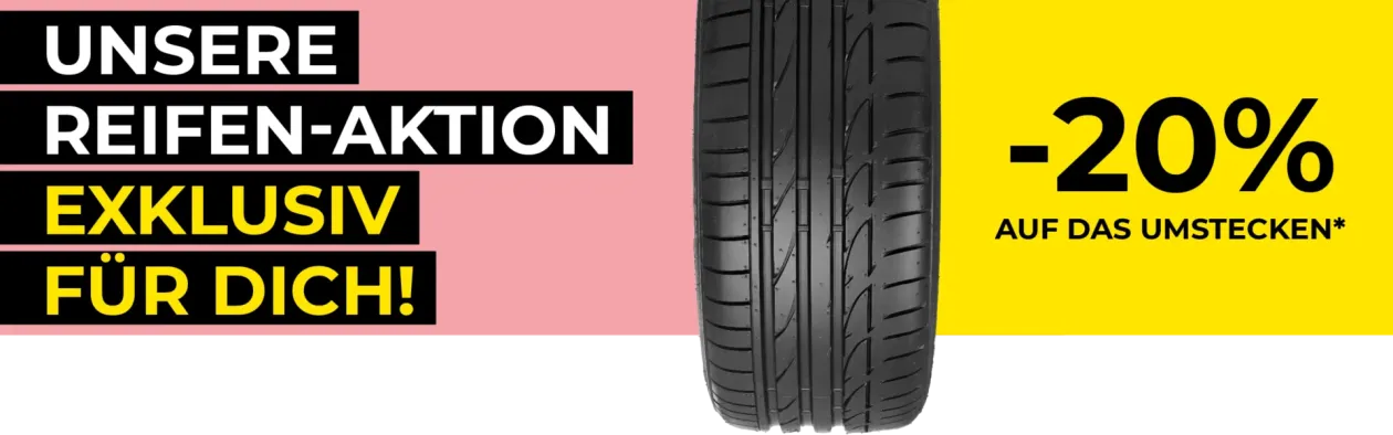 Reifenpromotion mit 20% Rabatt auf Umservice.